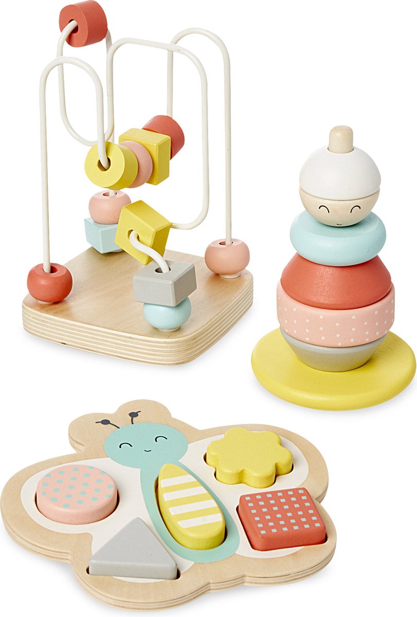 Vertbaudet Koffer met 3 ontwikkelingsspelletjes