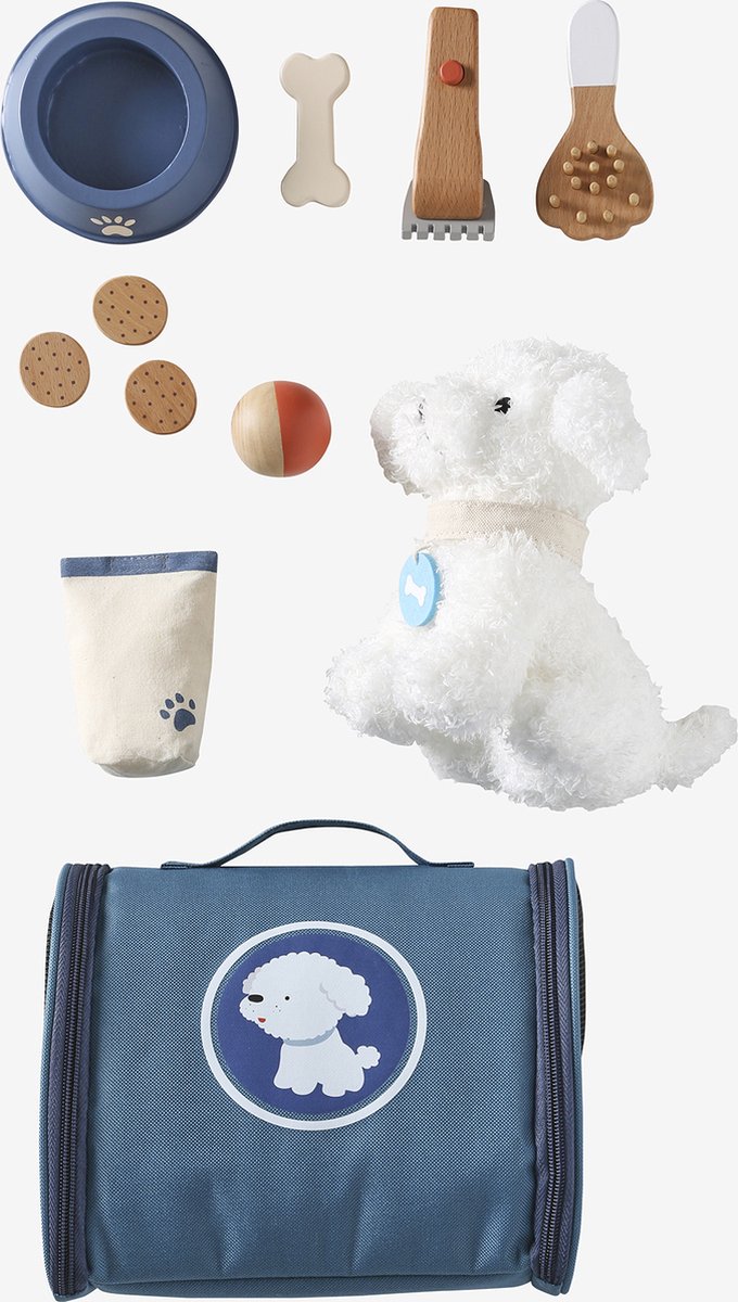 Vertbaudet Pluche huisdier + accessoires in FSC® hout