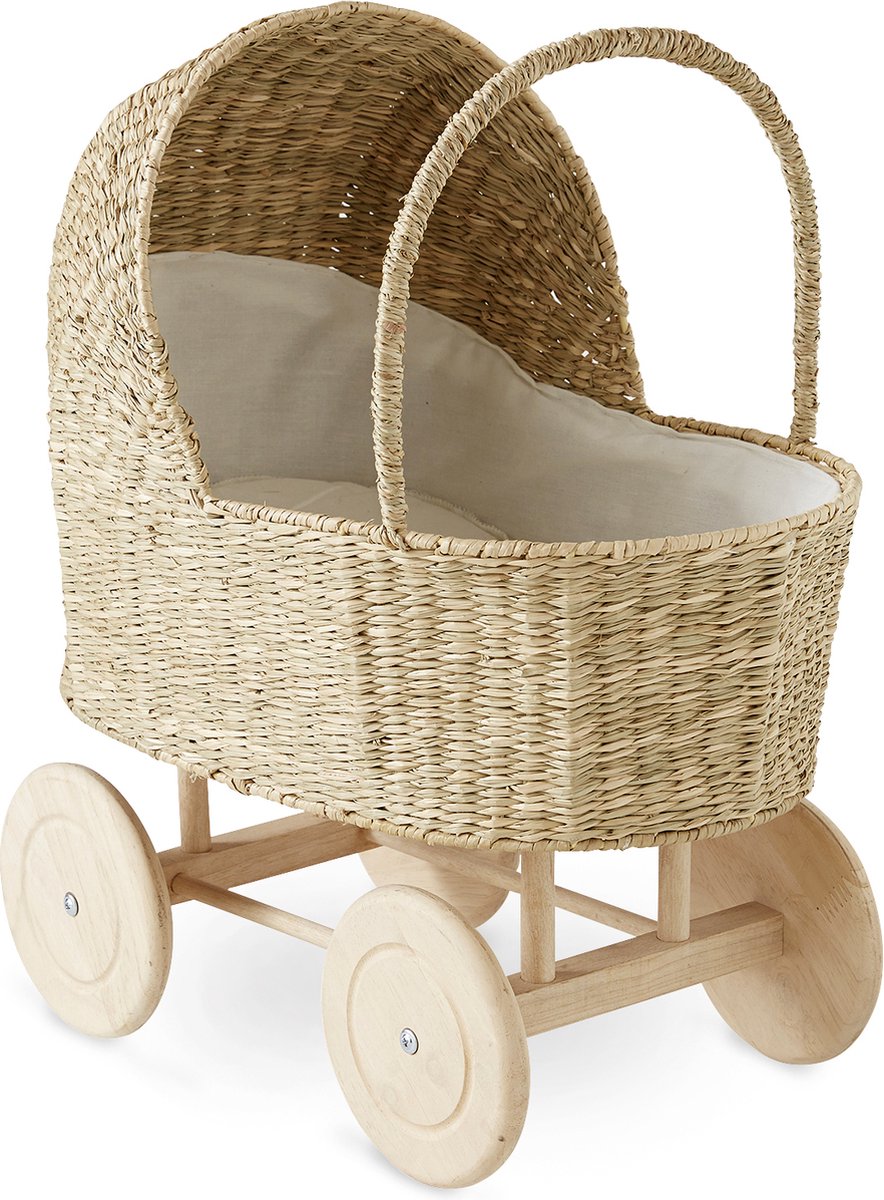 Vertbaudet Poppenwagen van rotan