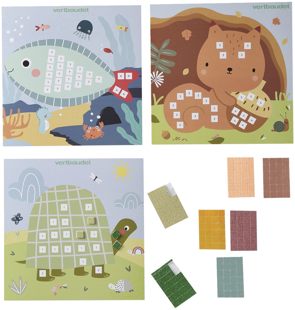 Vertbaudet Set glitterstickers