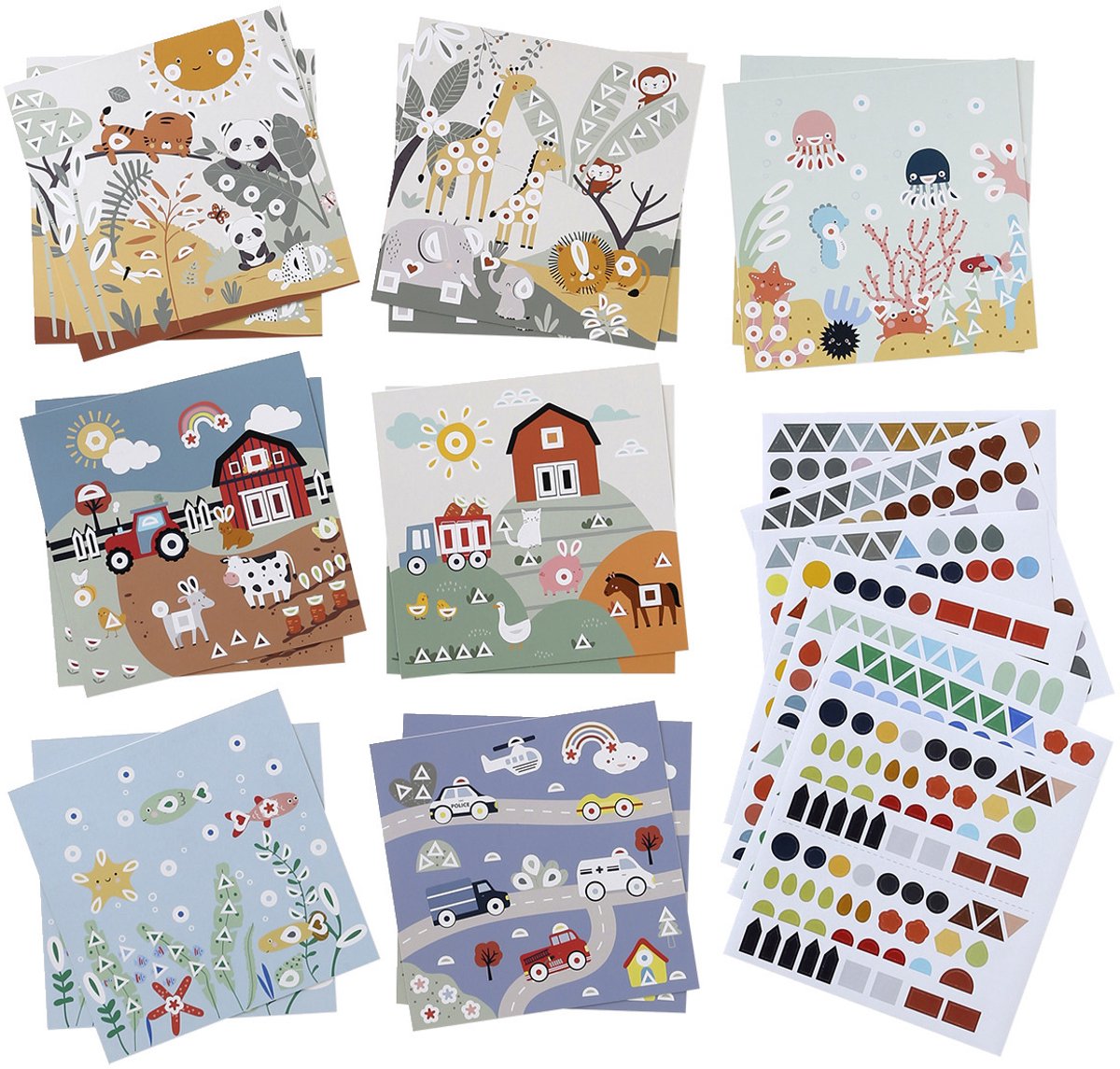 Vertbaudet Set van geometrische stickers