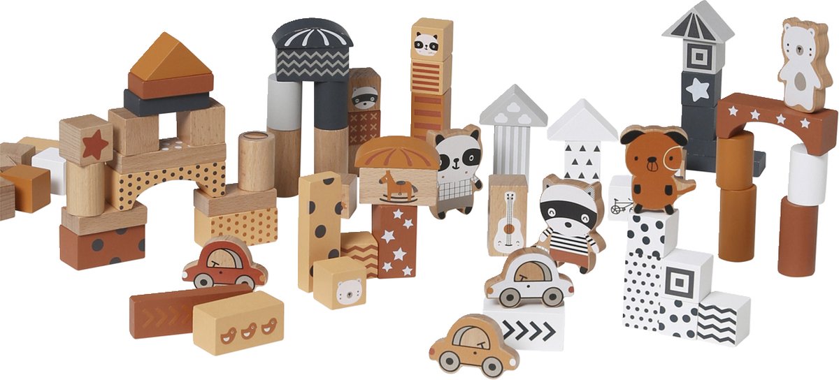 Vertbaudet Set voor meerdere constructies SCHATTIGE WASBEER van FSC® hout