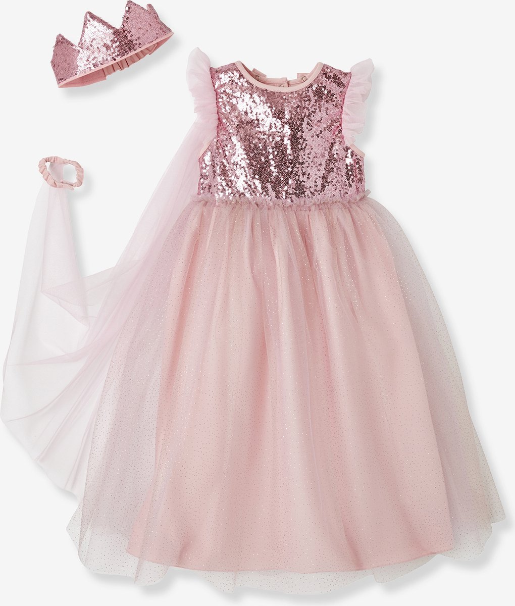 Vertbaudet Verkleedkleren prinses met sluier en kroon