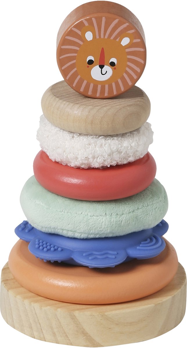 Vertbaudet Zintuiglijke stapeltoren Vrolijke dieren, van FSC®-hout