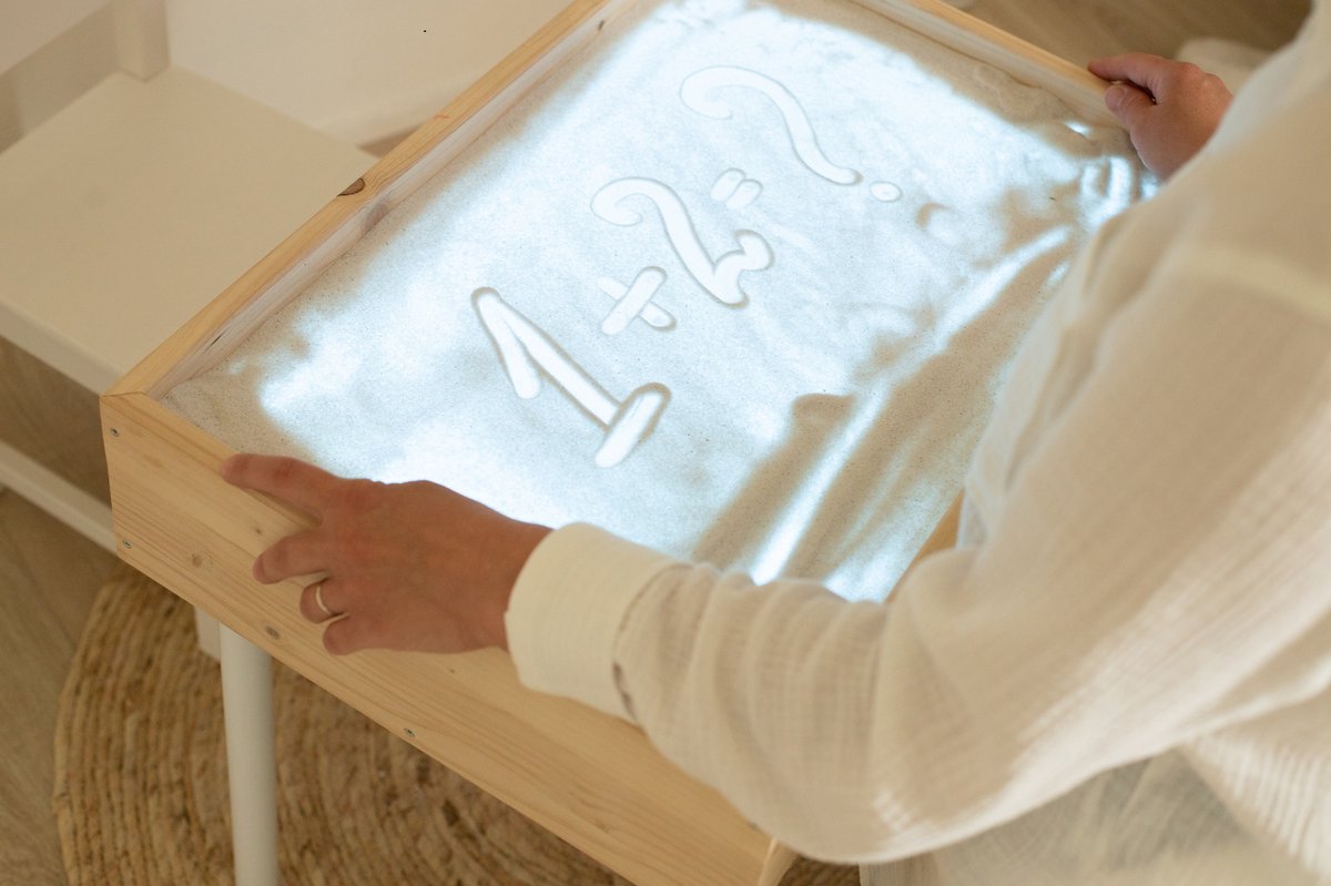Zand speeltafel met licht 30x50 cm
