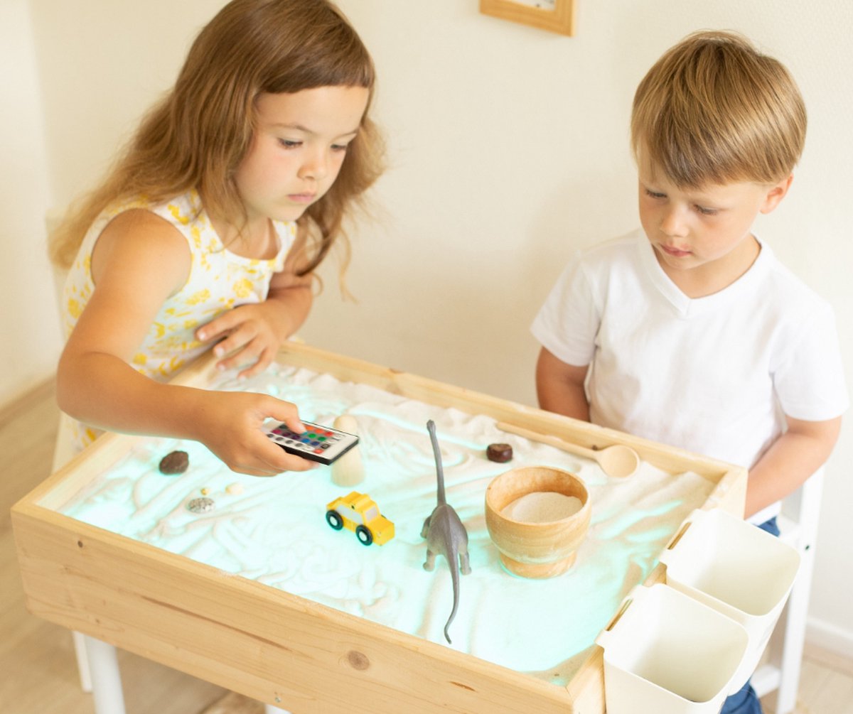 Zand speeltafel met licht 50x70 cm
