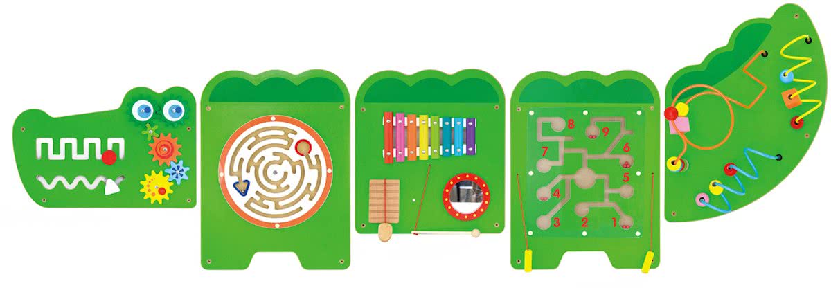Viga Toys - Wandspeelbord - Krokodil - Activity-Center