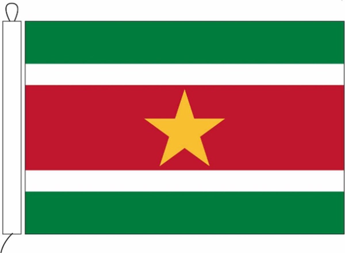 Surinaamse vlag van Suriname 50 x 75 cm
