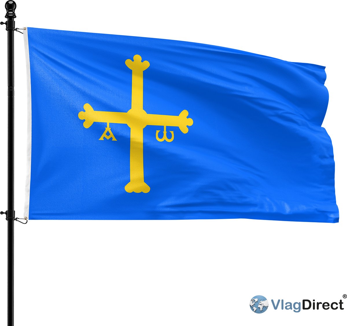 VlagDirect - Asturische vlag - Asturias vlag - 90 x 150 cm.