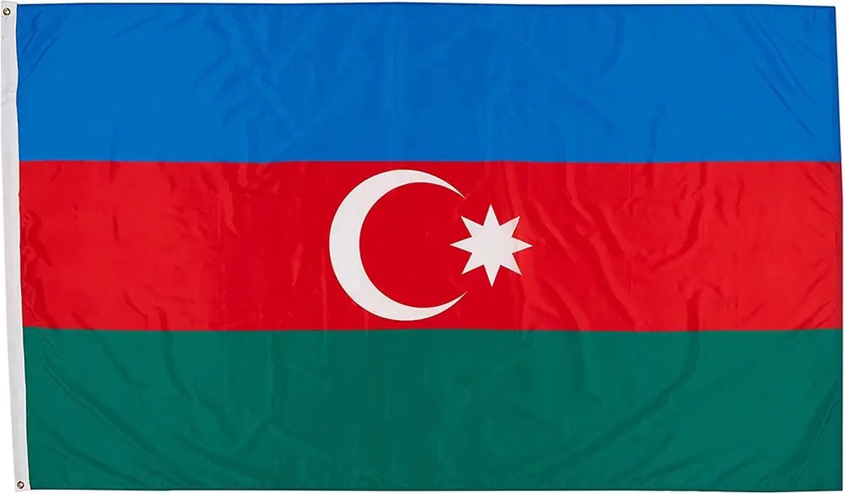 VlagDirect - Azerbeidzjaanse vlag - Azerbeidzjan vlag - 90 x 150 cm.