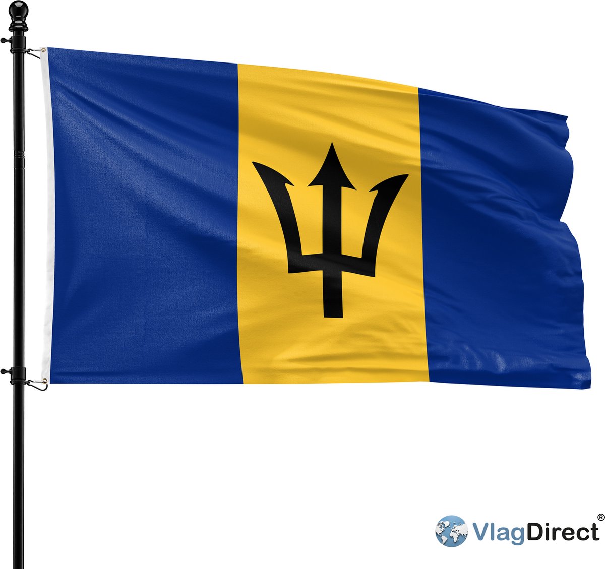 VlagDirect - Barbadiaanse vlag - Barbados vlag - 90 x 150 cm.