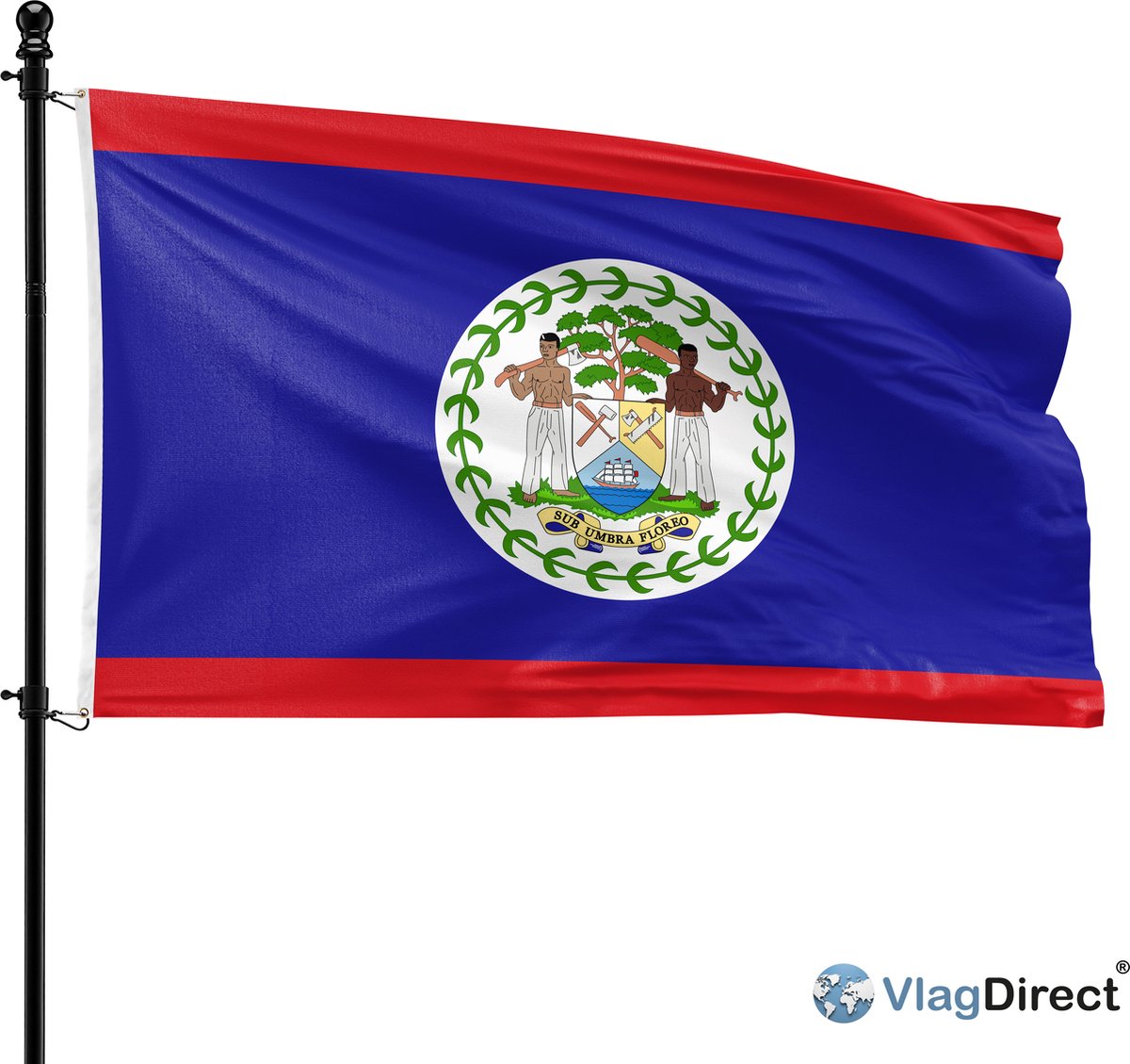 VlagDirect - Belizaanse vlag - Belize vlag - 90 x 150 cm.