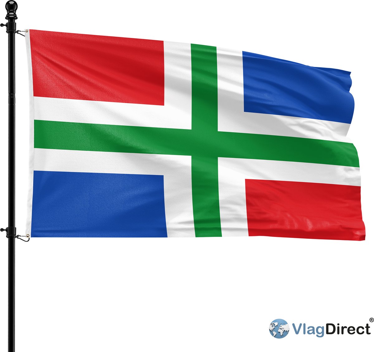 VlagDirect - Groningse vlag - Groningen vlag - 90 x 150 cm