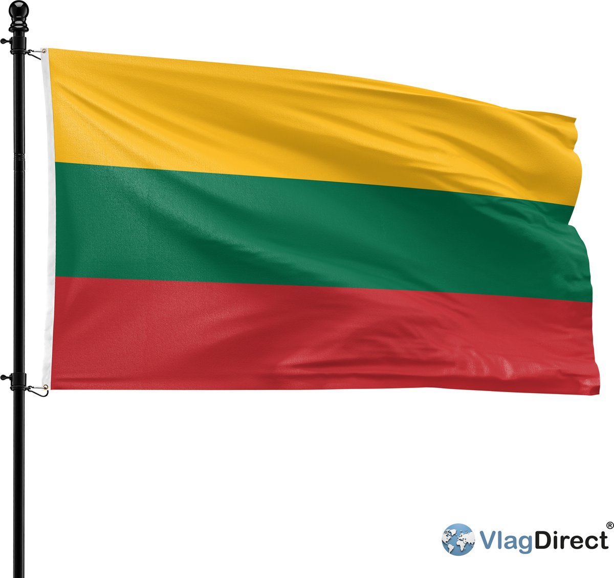 VlagDirect - Litouwse vlag - Litouwen vlag - 90 x 150 cm.