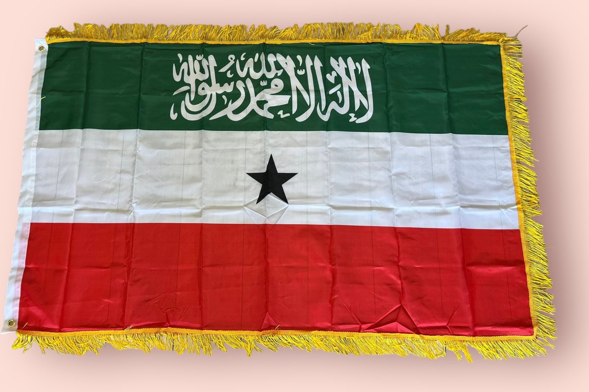 VlagDirect - Luxe Somalilandse vlag - Luxe Somaliland vlag - 90 x 150 cm - Franjes.