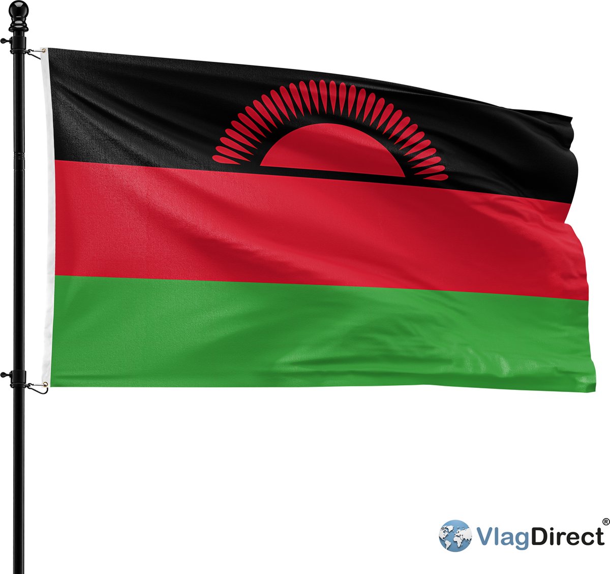 VlagDirect - Malawische vlag - Malawi vlag - 90 x 150 cm