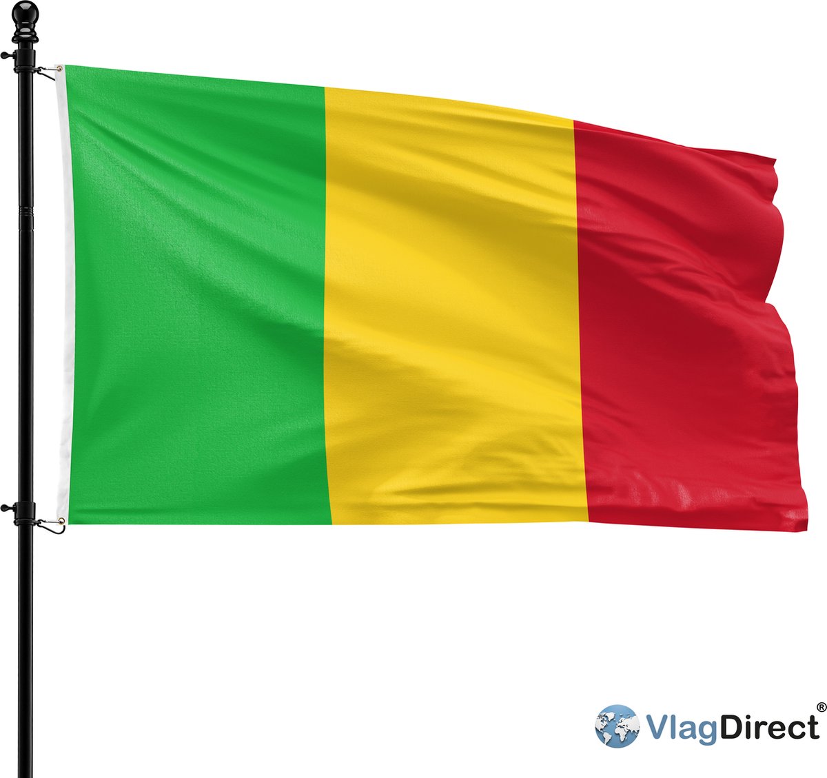 VlagDirect - Malinese vlag - Mali vlag - 90 x 150 cm