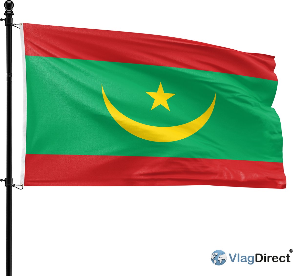 VlagDirect - Mauritaanse vlag - Mauritanië vlag - 90 x 150 cm