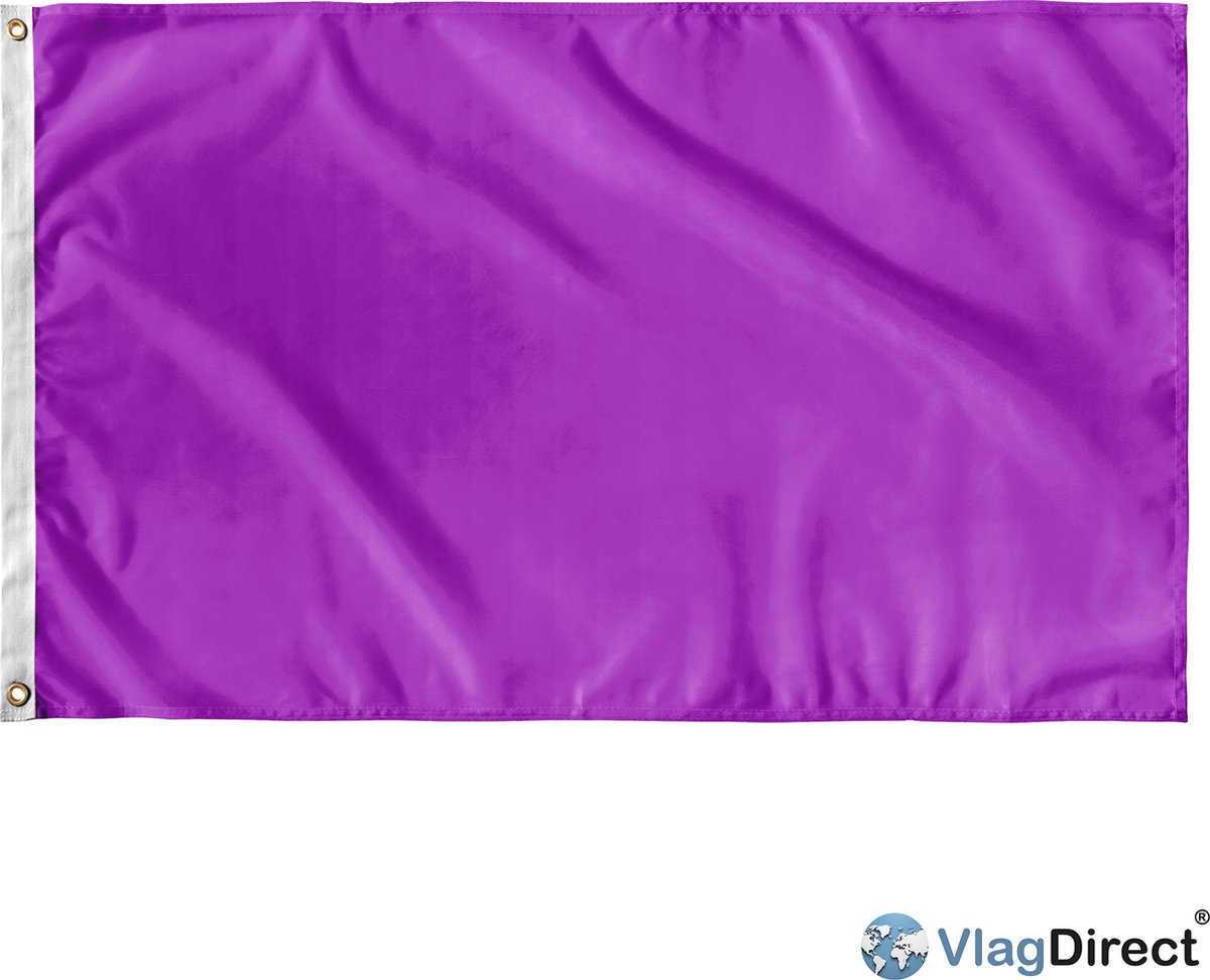 VlagDirect - Paarse vlag - Paarse thema vlag - 90 x 150 cm.
