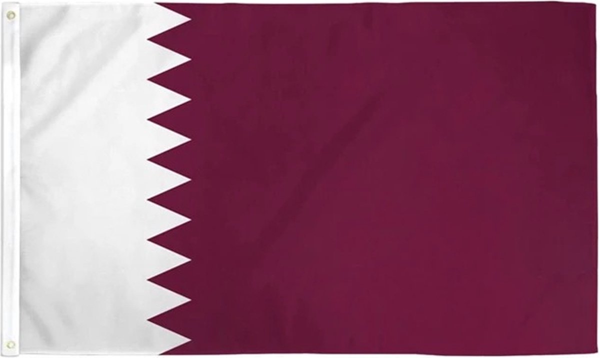 VlagDirect - Qatarese vlag - Qatar vlag - 90 x 150 cm.