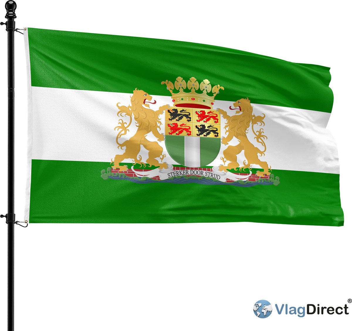 VlagDirect - Rotterdamse vlag - Rotterdam vlag - 90 x 150 cm.