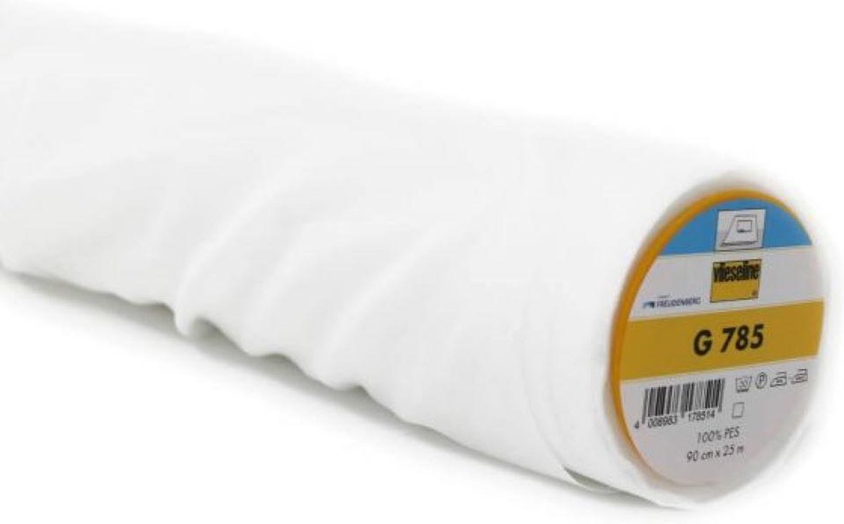 VLIESELINE TUSSENVOERING G785 GEWEVEN, 90CM BREED, WIT, PER METER.