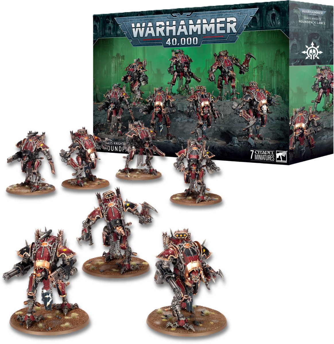 Warhammer 40.000 40K - Chaos Knights - Battleforce Houndpack Lance - 43-104