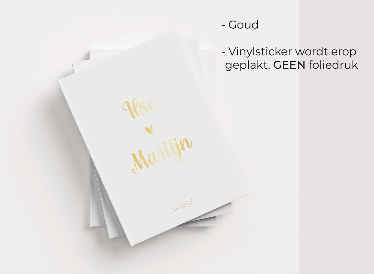 Photobooth Gastenboek - Bruiloft - A4 staand - 50 paginas - Gepersonaliseerd