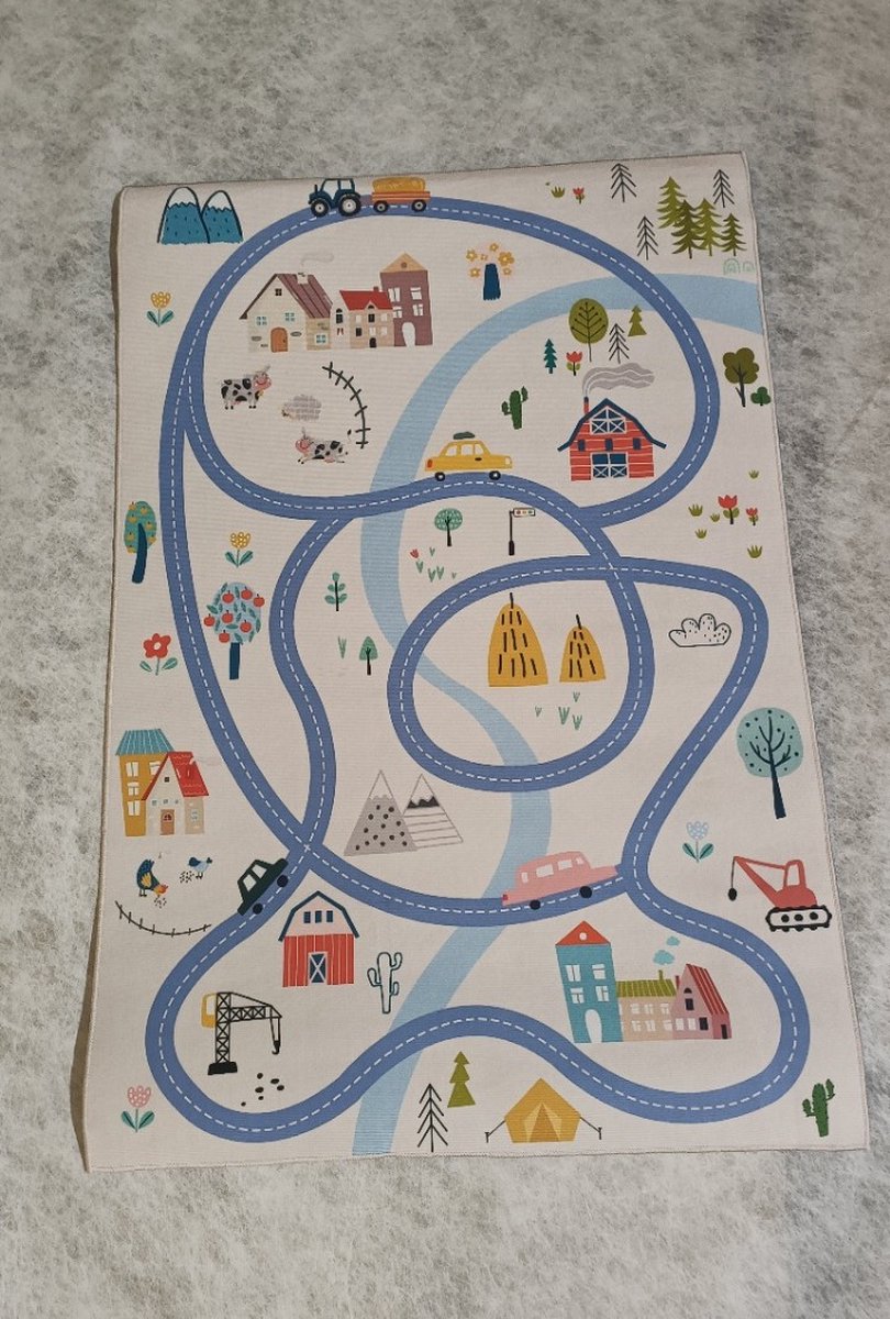 speelkleed - 100 x 150 cm - speeltapijt - speelkleed - Play carpet - Country side - antislip - wasbaar