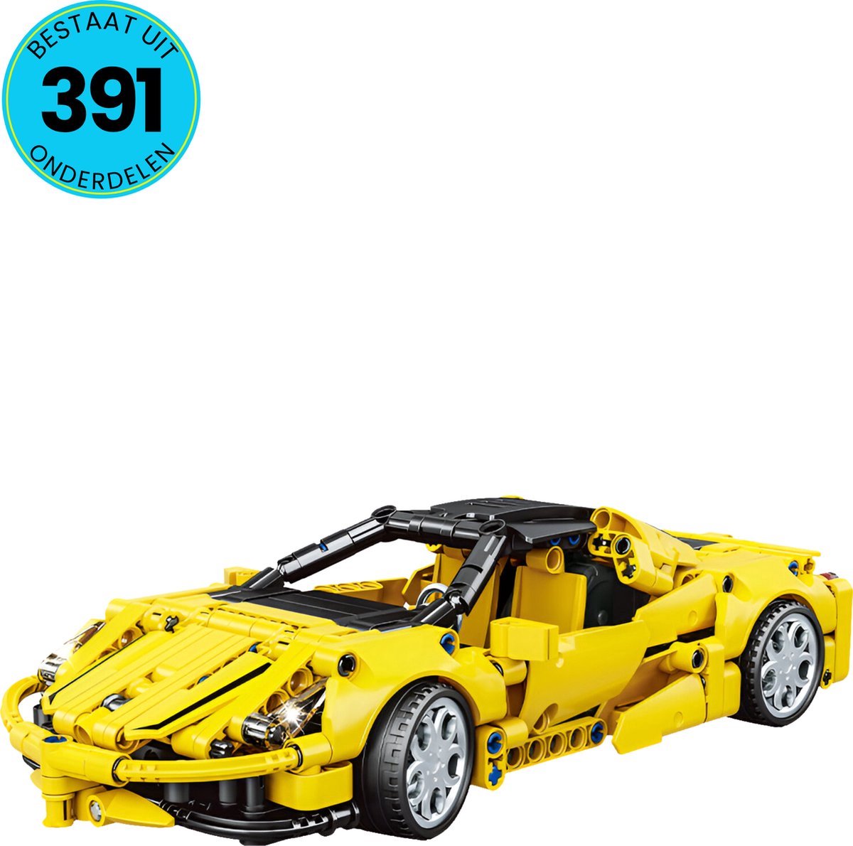 WOMA® Raceauto Speelgoed Set Geschikt Voor LEGO - Terugtrek Motor - Vanaf 6 Jaar - 391 Bouwstenen - Bouwpakket - STEM Speelgoed - Speelset - Bouwspeelgoed - Inclusief Handleiding