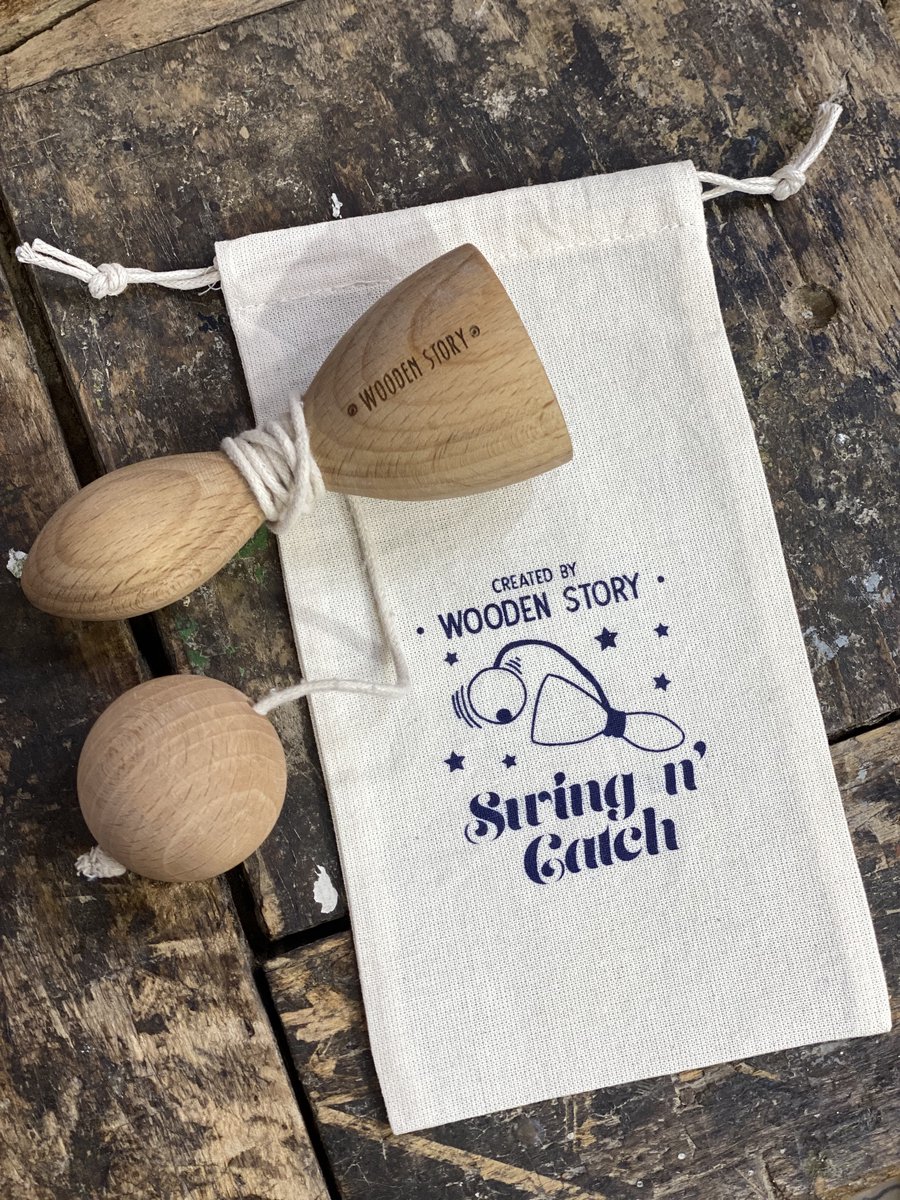 Wooden Story - Houten Schommel en Vangspel