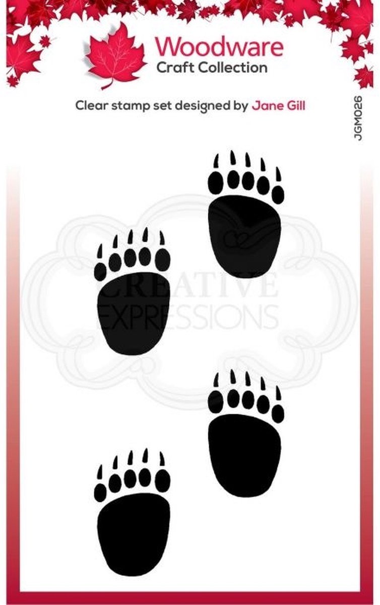 Singles Mini Polar Bear Paws Clear Stamp (JGM026)