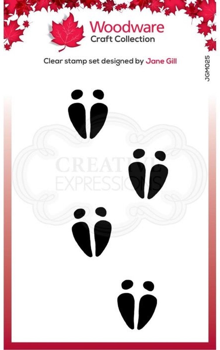 Singles Mini Reindeer Hooves Clear Stamp (JGM025)