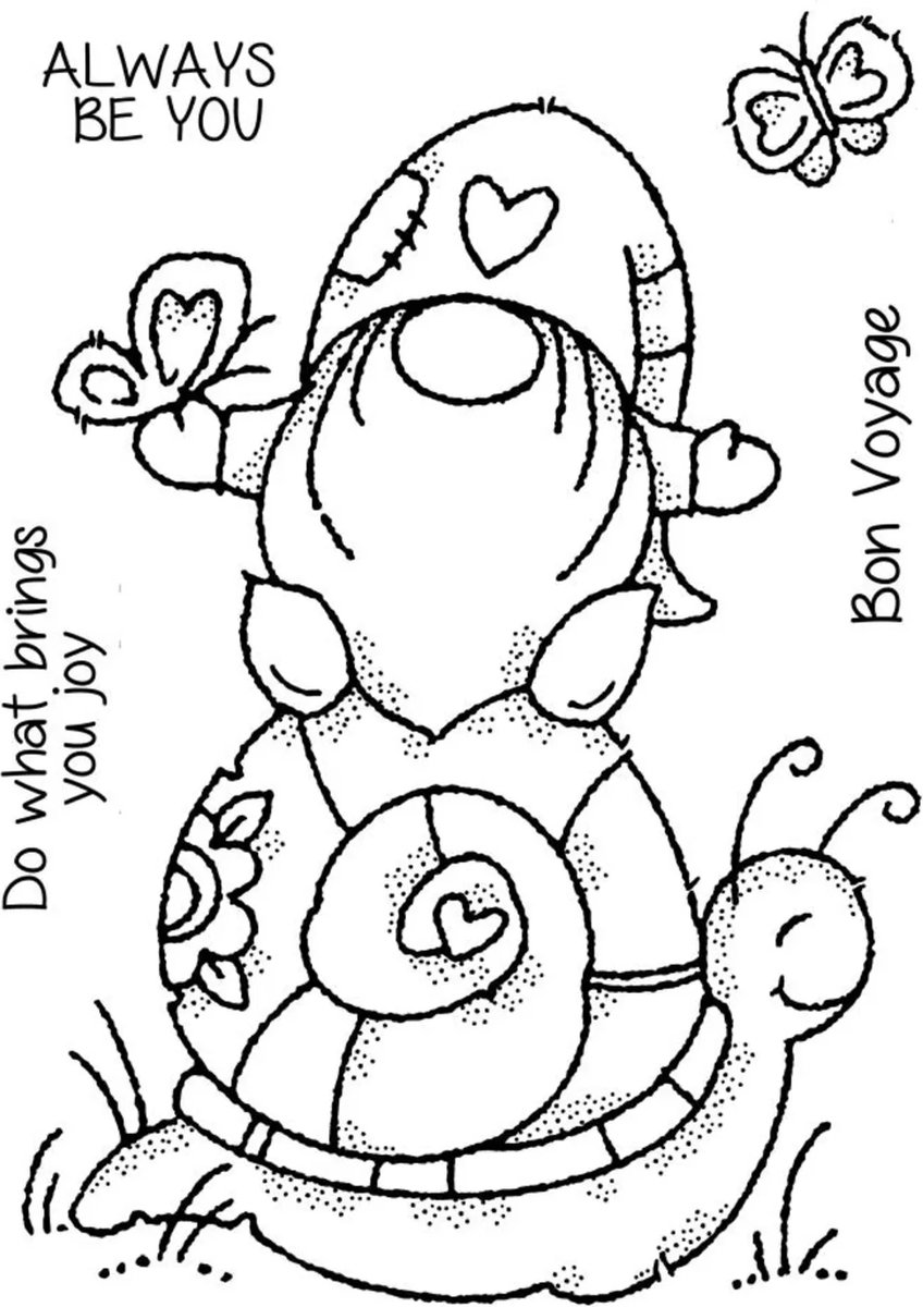 Woodware - Clear Stamp - 10x15 cm - Snail Ride