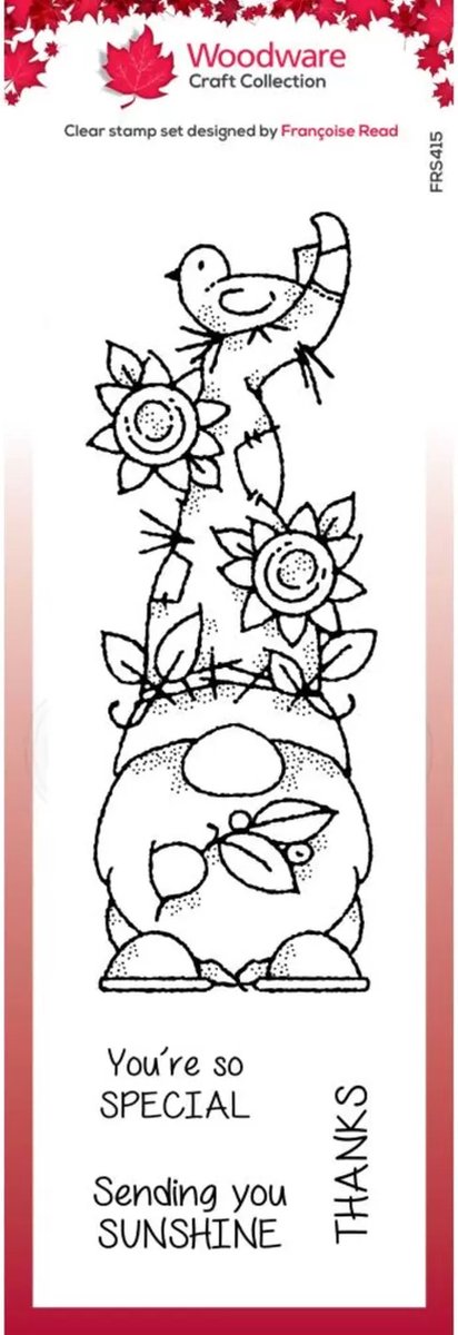 Woodware - Clear Stamp - 20x6,5 cm - Sunflower Hat