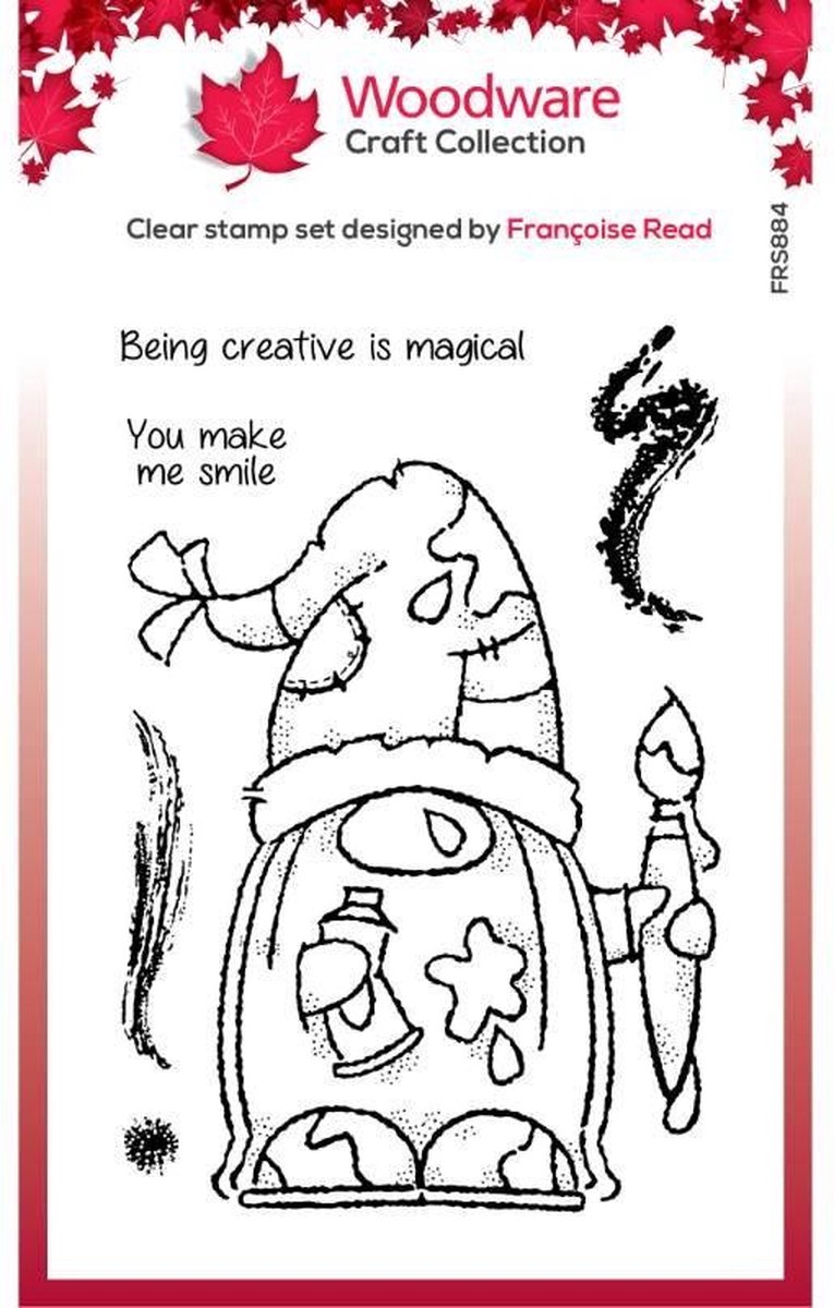 Woodware - Clear Stamp 10x15 cm - Arty Gnome