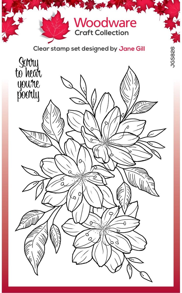 Woodware Clear Singles Stamp Clematis Trio