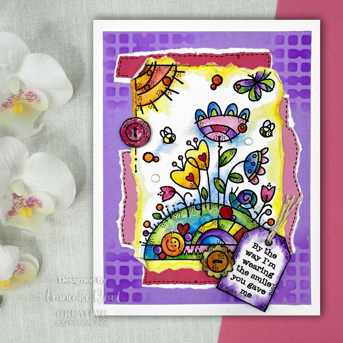 Woodware Clear Singles Stempel Flower Mound