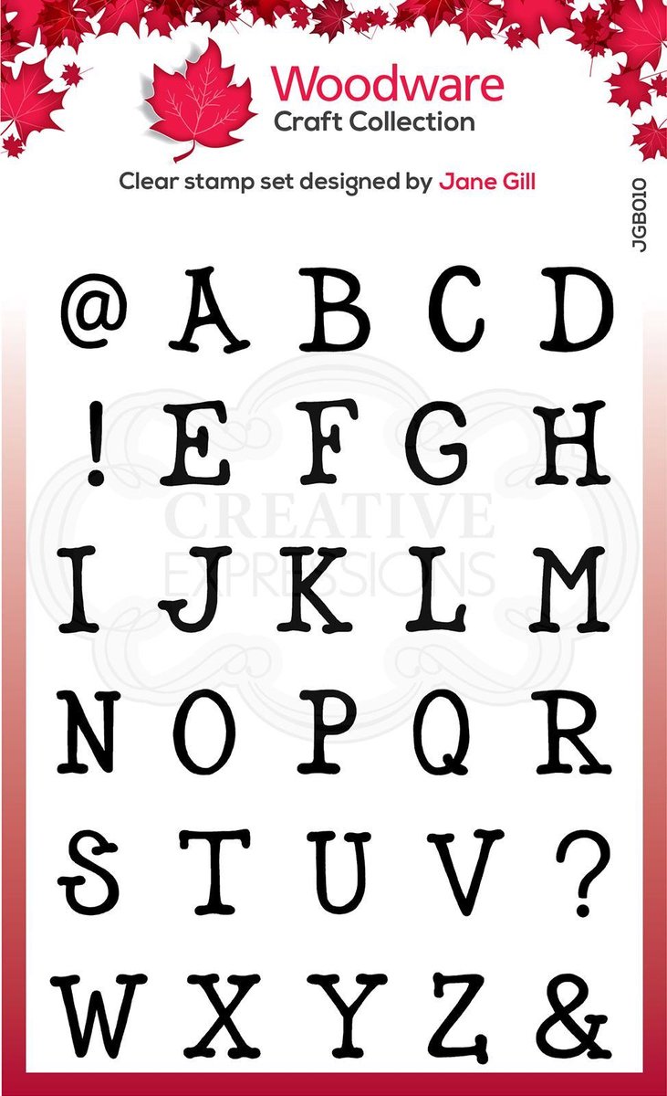 Woodware Clear stamp - Typemachine alfabet - A5 - Polymeer