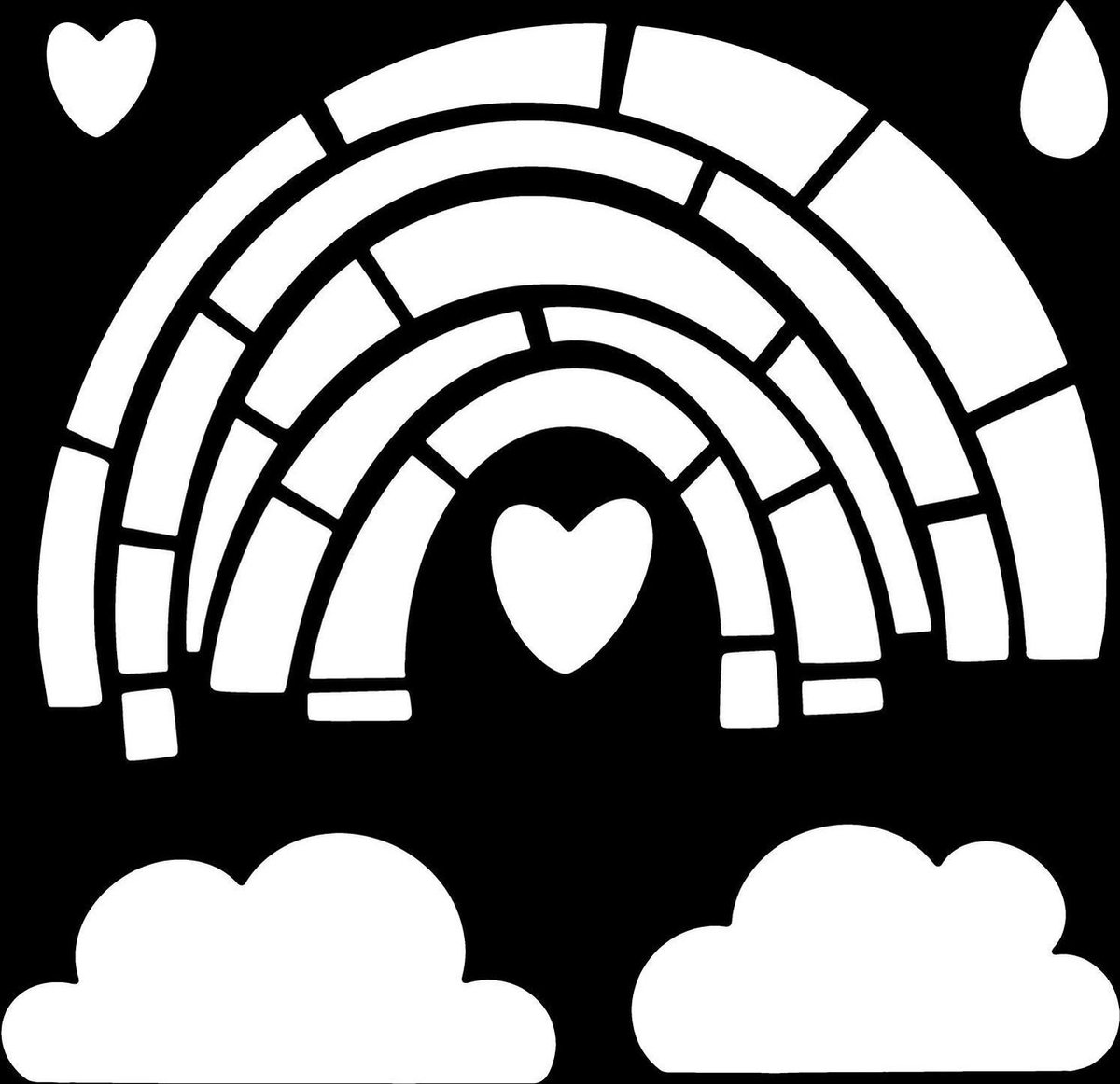 Woodware Sjabloon - Regenboog - 15,24 x 15,24 cm - herbruikbaar