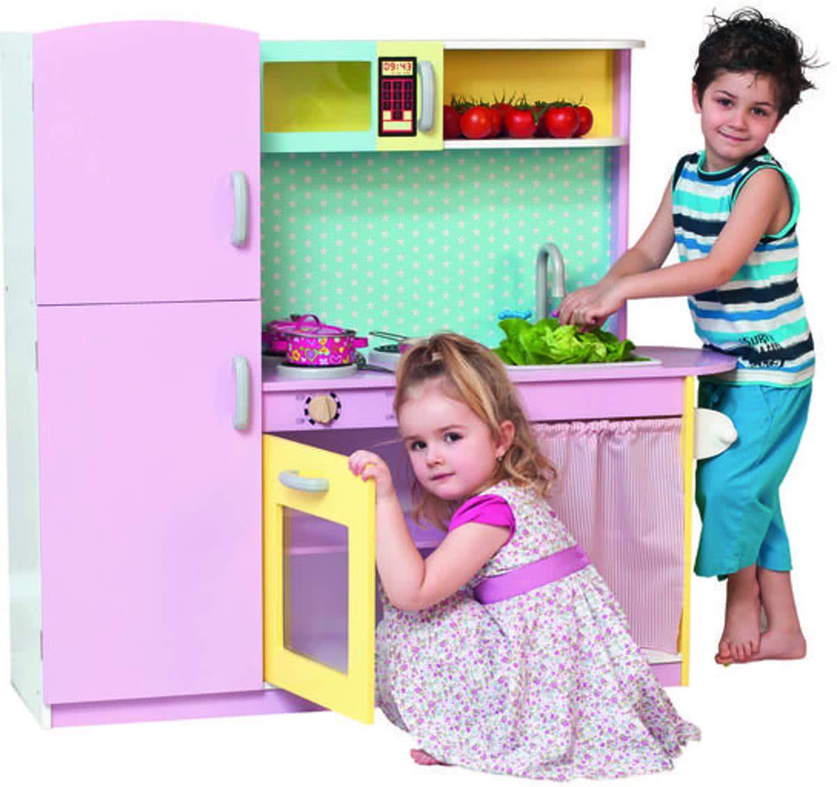 Houten speelgoed keuken Lily roze