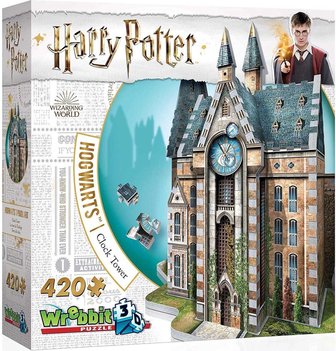 Harry Potter Hogwarts - Clock tower - Puzzel 3D Wrebbit