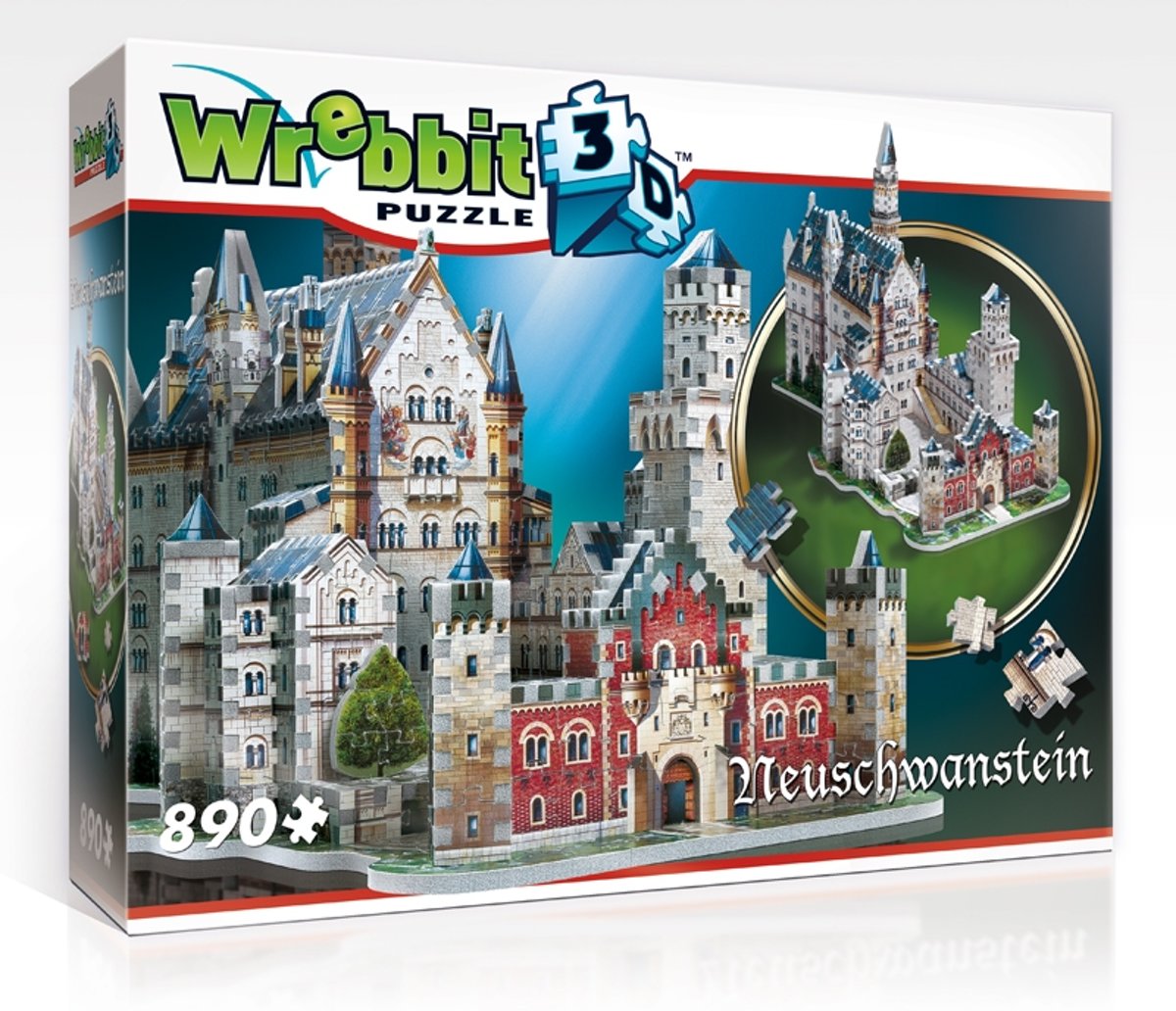 Neuschwansten kasteel - 3D puzzel - 890 Stukjes