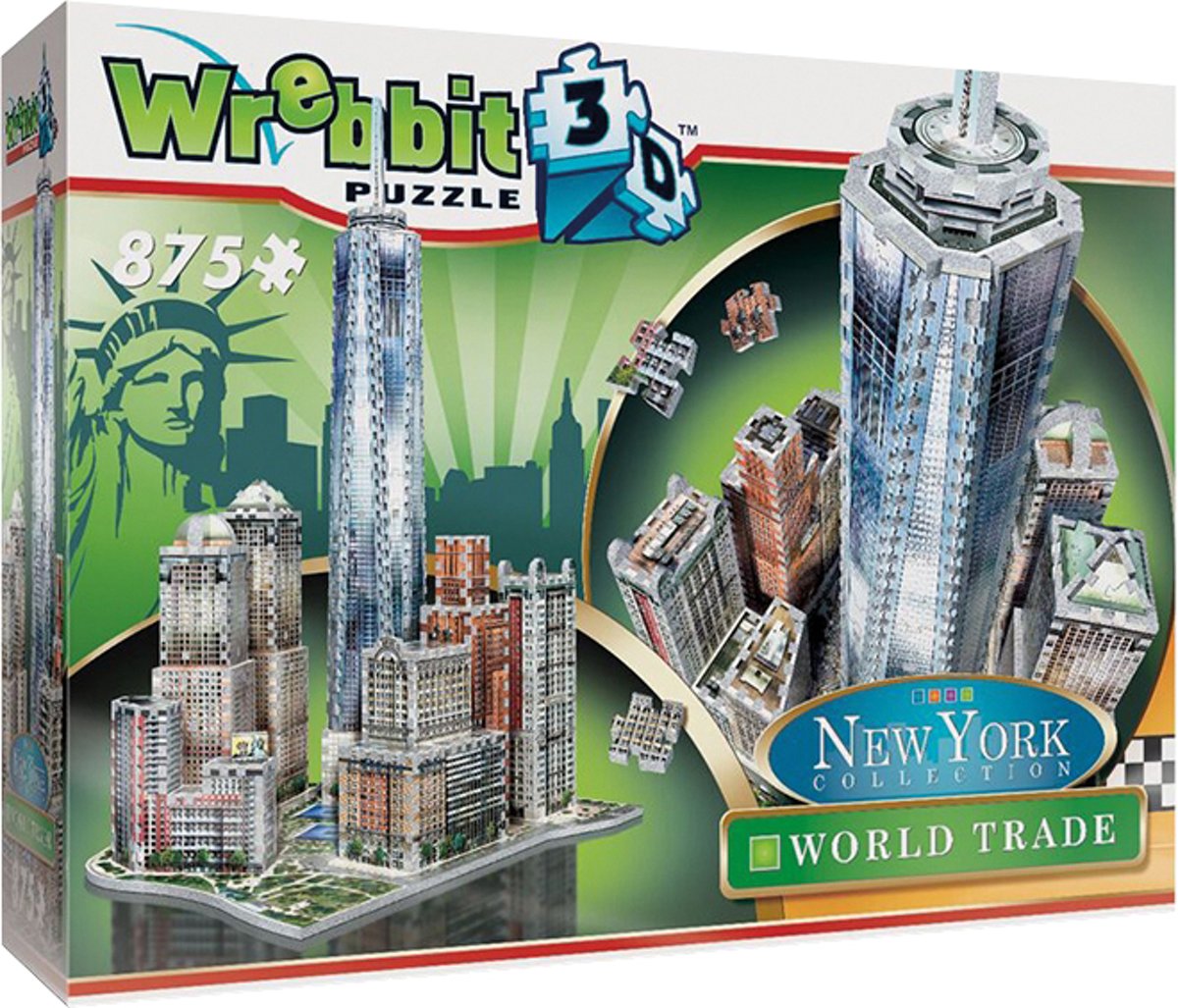 Wrebbit 3D Puzzel - New York, downtown World Trade Center - 875 stukjes