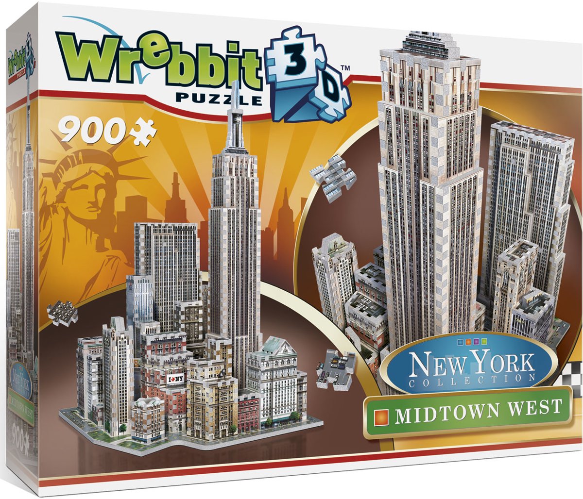 Wrebbit 3D Puzzel - New York Midtown West - 900 stukjes
