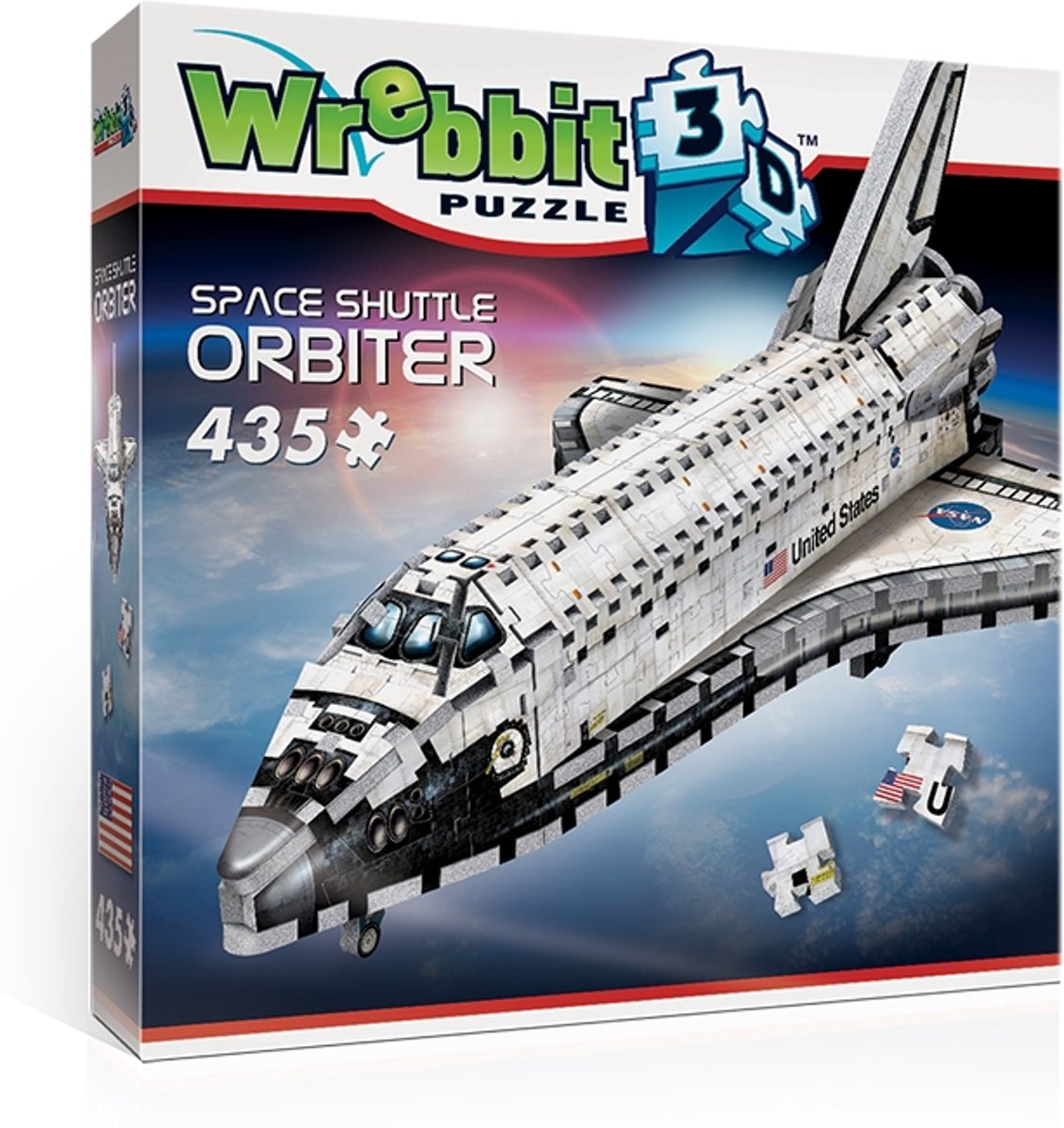 Wrebbit 3D Puzzle - Space Shuttle Orbiter 435 stukjes