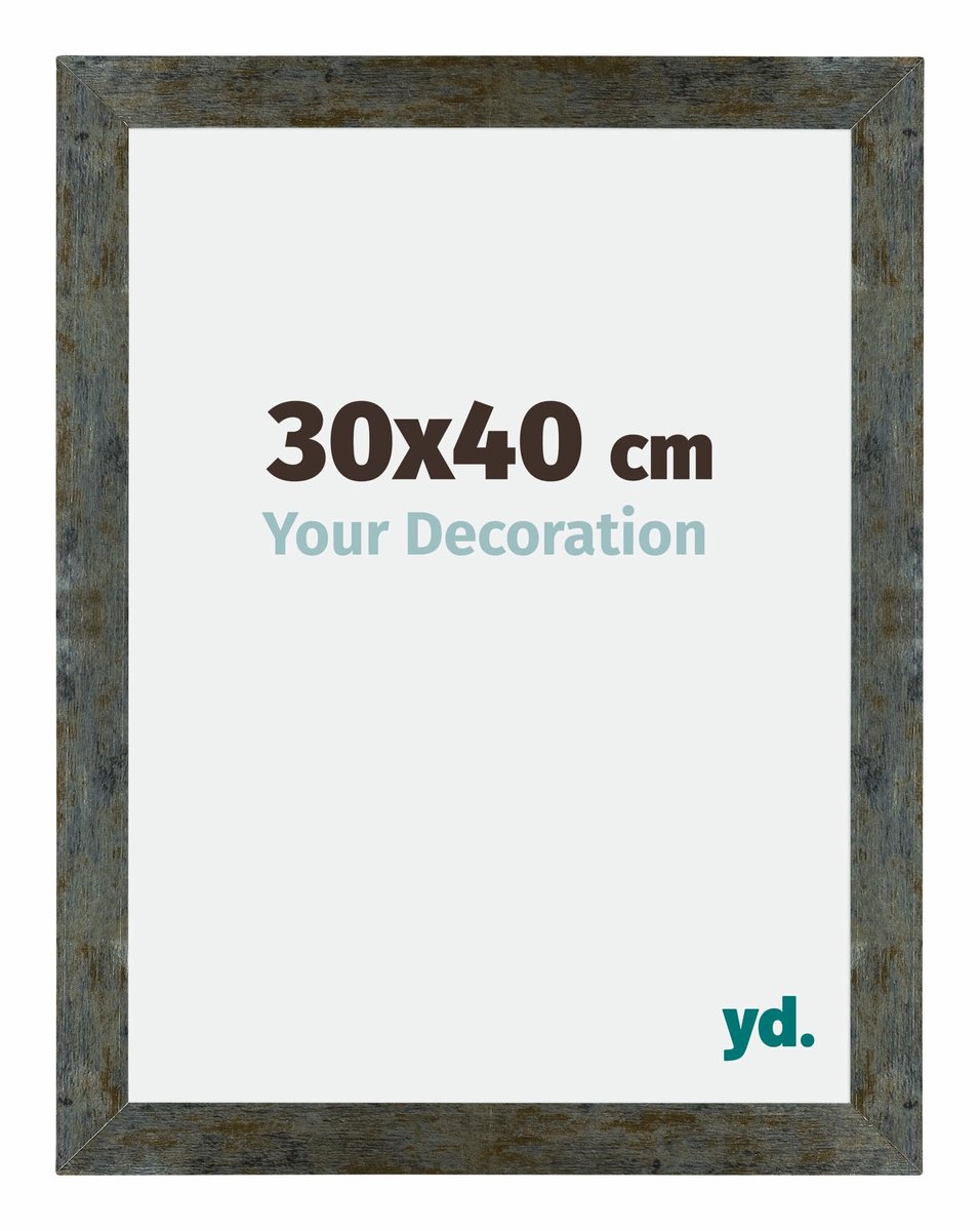 Your Decoration - Puzzellijst 30x40 cm - Blauw Goud Gemeleerd - Puzzellijst 500-1000 stukjes - MDF Fotolijst - Mura