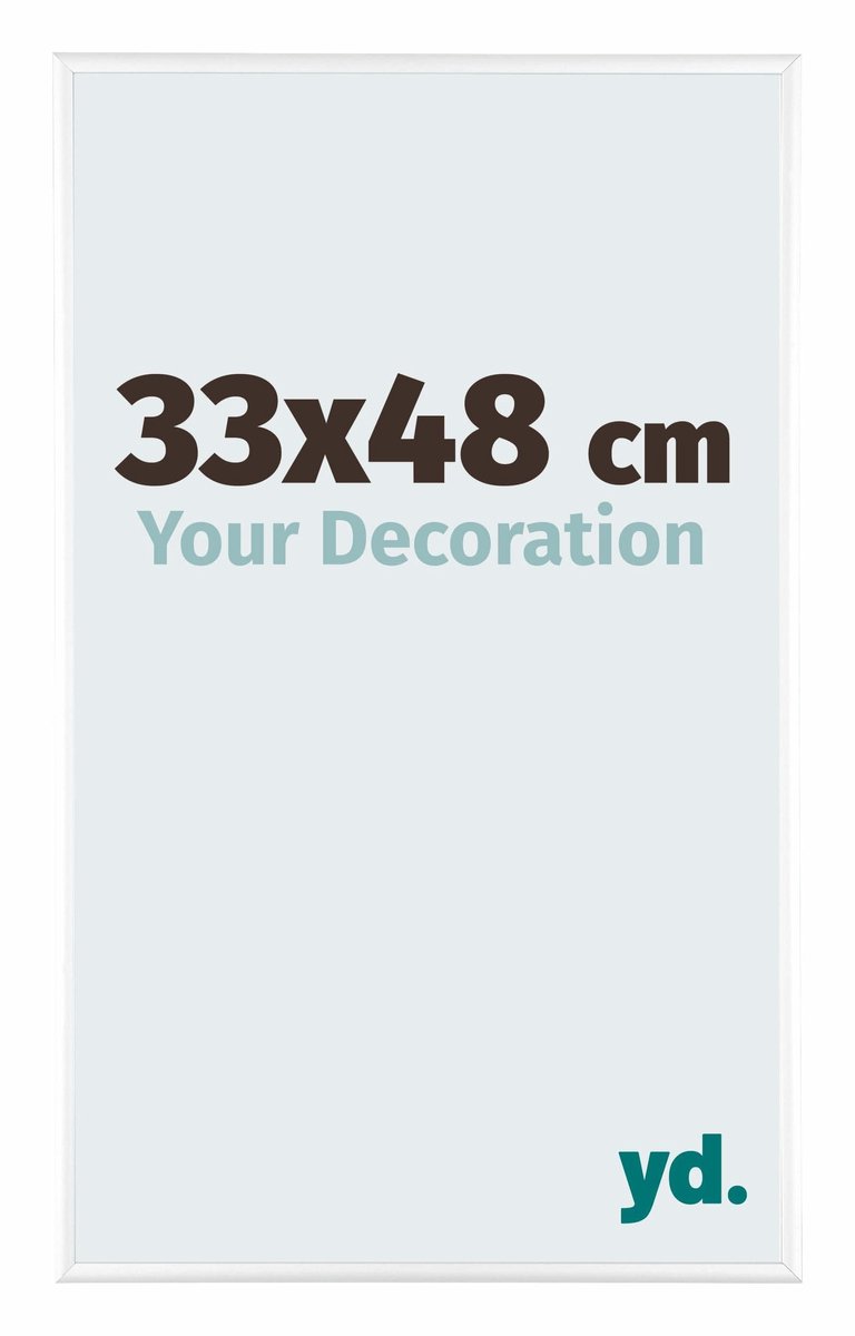 Your Decoration - Puzzellijst 33x48 cm - Wit Hoogglans - Puzzellijst 500-1000 stukjes - Aluminium Fotolijst - Kent