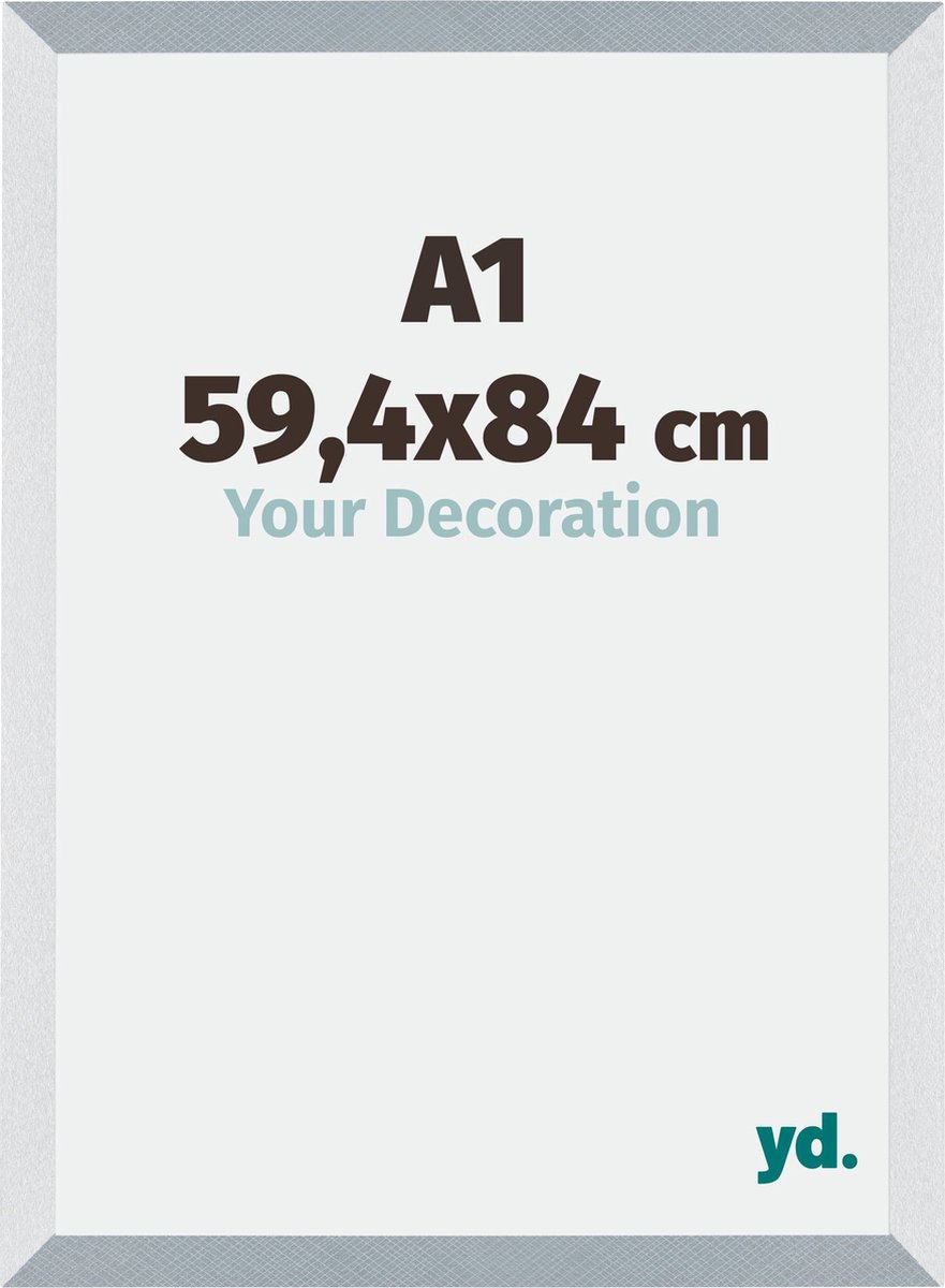 Your Decoration - Puzzellijst 59,4x84 cm - Aluminium Geborsteld - Puzzellijst 1500-2000 stukjes - MDF Fotolijst - Mura