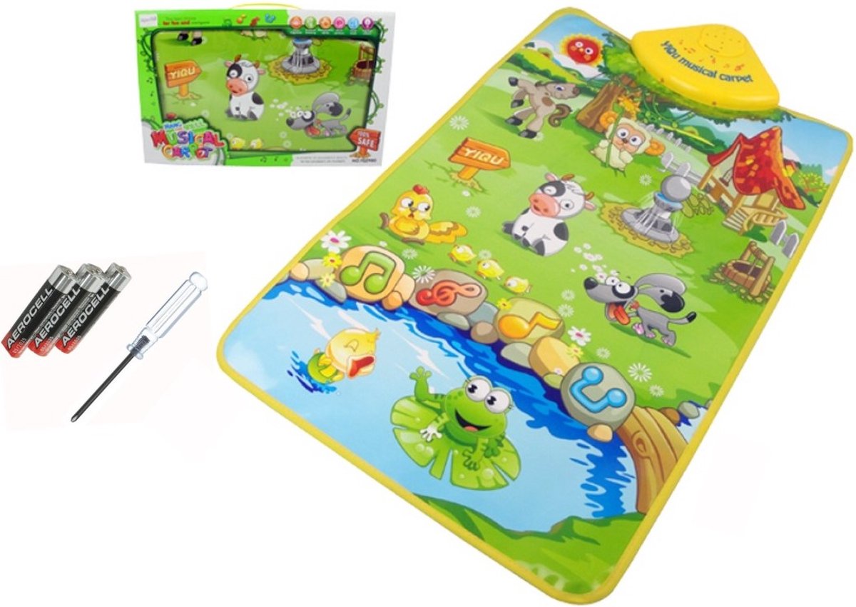 Speelkleed Boerderijdieren Speelmat met Dierengeluiden en Melodieën - Muziekmat - Baby Peuter Speelgoed -  - Boerderij Dier